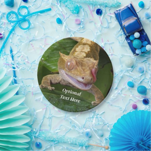 Crested Gecko Papieren Bordje (Feest)