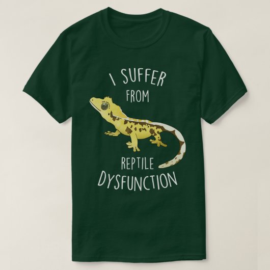 Crested Gecko-reptielendisfunctie 1 T-shirt (Design voorkant)