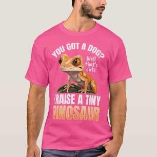 Crested Gecko Reptile - Ik til een kleine dinosaur T-shirt