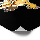 Crested Gecko Santa Hat Christmas Pajama Lizard Re Poster (Hoek)