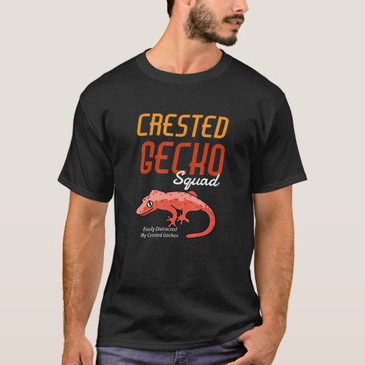 Crested Gecko Squad Cute Lizard Exotic Reptile T-shirt (Voorkant)