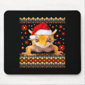 Crested Gecko Ugly Christmas Sweater  Muismat (Voorkant)