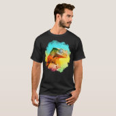 Crested Gecko Waterverf Rainbow T-shirt (Voorkant volledig)