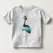 Crested Grebe Kinder Shirts (Voorkant)