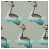 Crested Grebe Stof (Swatch)