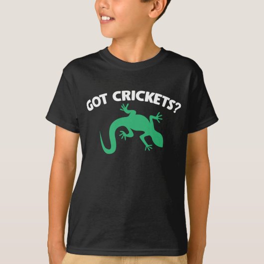 Crested Leopard Gecko Terrarium heeft crickets T-shirt (Voorkant)