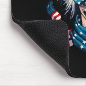 Crested Lover Amerikaanse vlag 4 juli Patriottisch Muismat (Hoek)