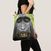 Crested Macaque Monkey Tote Bag (Dichtbij)