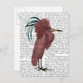 Crested Marsala Bird Briefkaart (Voorkant / Achterkant)