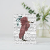 Crested Marsala Bird Briefkaart (Staand voorkant)