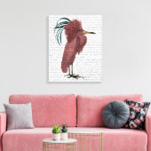 Crested Marsala Bird Canvas Afdruk (Insitu (Woonkamer))