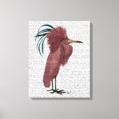 Crested Marsala Bird Canvas Afdruk (Voorkant)