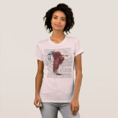 Crested Marsala Bird T-shirt (Voorkant volledig)