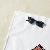 Crested partridge bird cartoon illustration strandlaken (In situ)