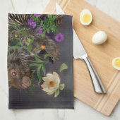 Crested Porcupine Bouquet Theedoek (Quarter Fold)