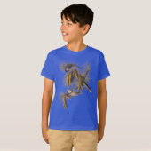 Crested Titmouse Audubon Birds met Pinecones T-shirt (Voorkant volledig)