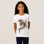 Crested Titmouse Audubon Birds met Pinecones T-shirt (Voorkant volledig)