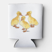 Crested White Ducklings Blikjeskoeler (Voorkant)