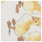 Crested White Ducklings Stof (Close Up)