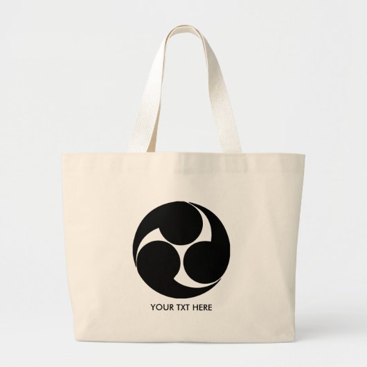 Cresten van de MON-familie van JAPANESE Grote Tote Bag (Voorkant)