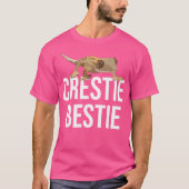 Crestie Bestie Crested Gecko Reptile Lizard Pet Lo T-shirt (Voorkant)