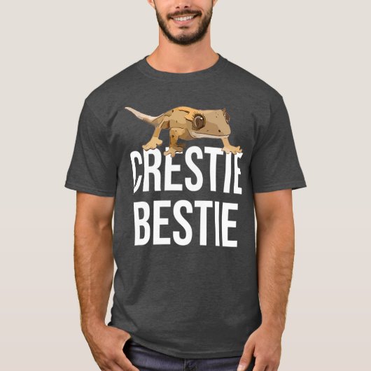 Crestie Bestie Crested Gecko Reptile Lizard Pet T-shirt (Voorkant)