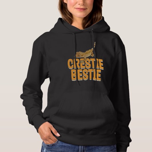Crestie Bestie Gecko Reptiles Reptile Owner Graph Hoodie (Voorkant)