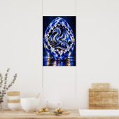 Cresting Wave Draken Ei Poster (Keuken)