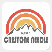 Crestone Needle Vierkante Sticker (Voorkant)