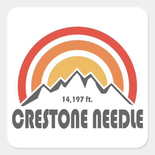 Crestone Needle Vierkante Sticker (Voorkant)