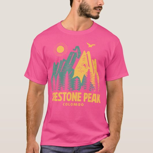 Crestone Peak Mountains Colorado Wandelen Buiten V T-shirt (Voorkant)