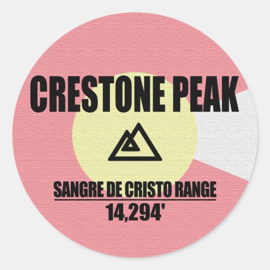 Crestone Peak Ronde Sticker (Voorkant)