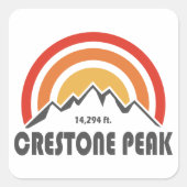 Crestone Peak Vierkante Sticker (Voorkant)