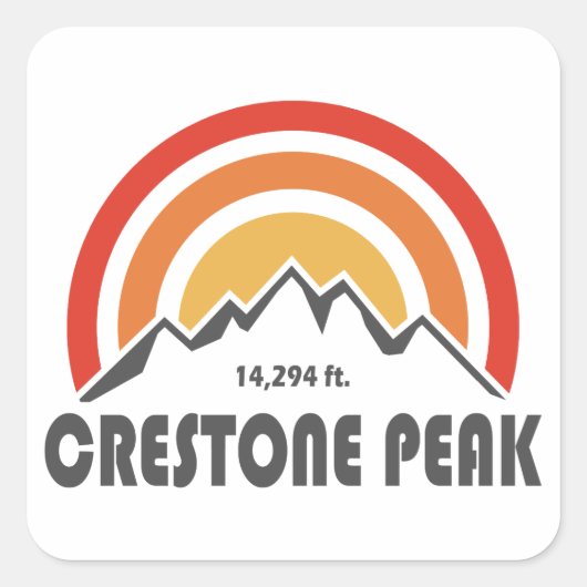 Crestone Peak Vierkante Sticker (Voorkant)