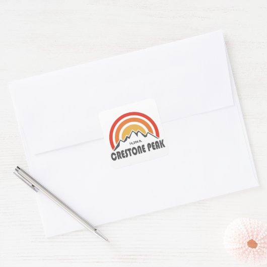 Crestone Peak Vierkante Sticker (Envelop)