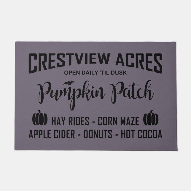 CRESTVIEW ACRES PUMPKIN PATCH DEURMAT (Voorkant)
