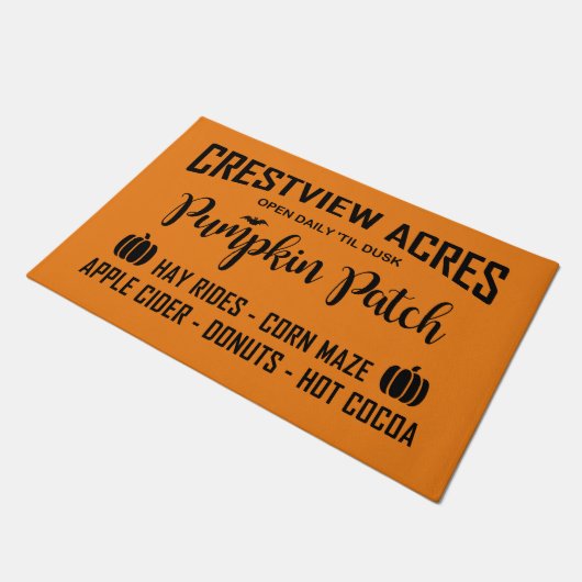 CRESTVIEW ACRES PUMPKIN PATCH DEURMAT (Schuin)