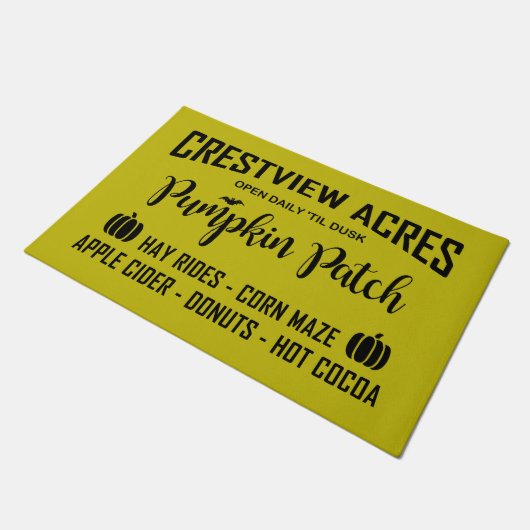 CRESTVIEW ACRES PUMPKIN PATCH DEURMAT (Schuin)