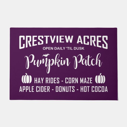 CRESTVIEW ACRES PUMPKIN PATCH DEURMAT (Voorkant)