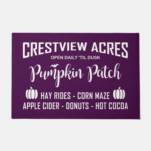 CRESTVIEW ACRES PUMPKIN PATCH DEURMAT (Voorkant)