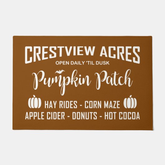 CRESTVIEW ACRES PUMPKIN PATCH DEURMAT (Voorkant)