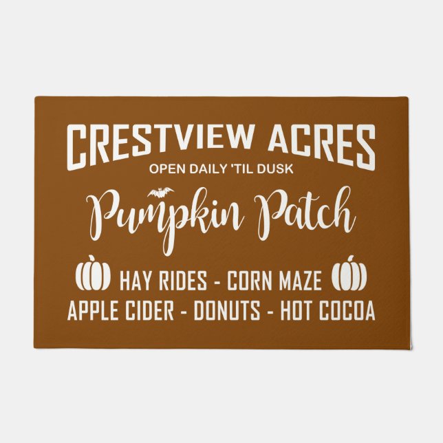 CRESTVIEW ACRES PUMPKIN PATCH DEURMAT (Voorkant)