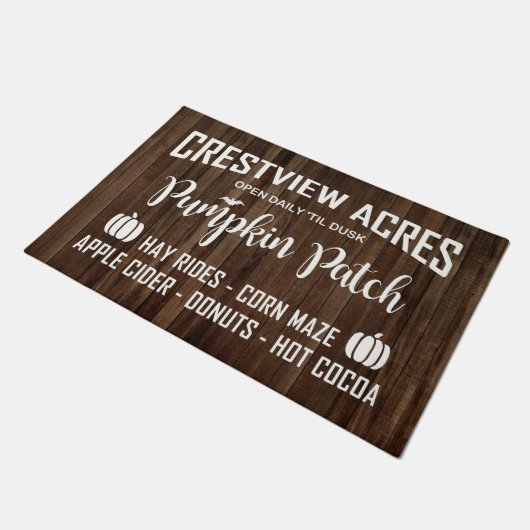 CRESTVIEW ACRES PUMPKIN PATCH DEURMAT (Schuin)