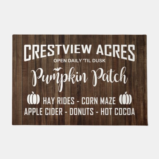 CRESTVIEW ACRES PUMPKIN PATCH DEURMAT (Voorkant)