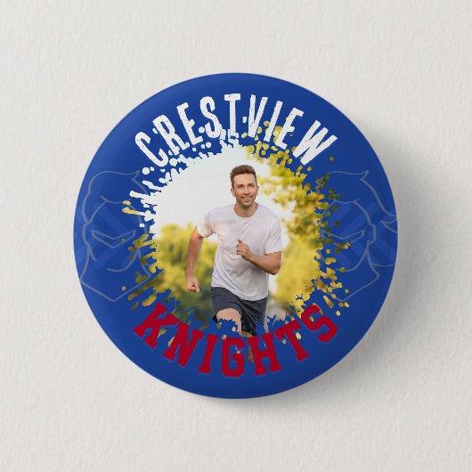 Crestview Knights sportteam knop Ronde Button 5,7 Cm (Voorkant)