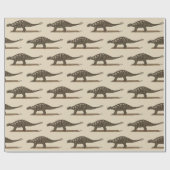 Cretacous Dinosaur Ankylosaurus Cadeaupapier (Vlak)