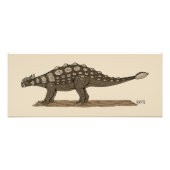 Cretacous Dinosaur Ankylosaurus Foto Afdruk (Voorkant)