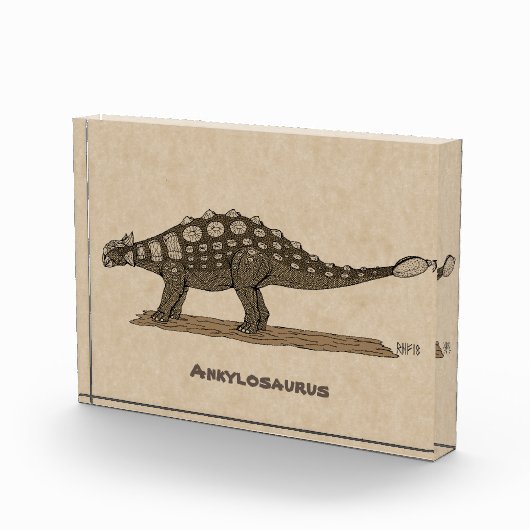 Cretacous Dinosaur Ankylosaurus Fotoblokken (Rechts)