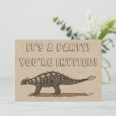 Cretacous Dinosaur Ankylosaurus Kaart (Staand voorkant)