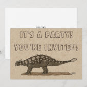 Cretacous Dinosaur Ankylosaurus Kaart (Voorkant / Achterkant)